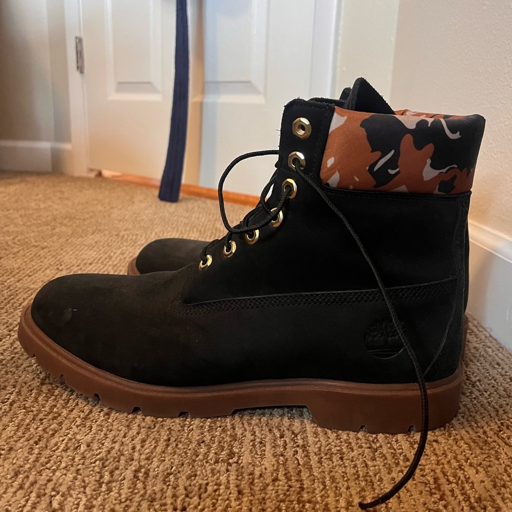 Timberland Black and Tan Men's Boots